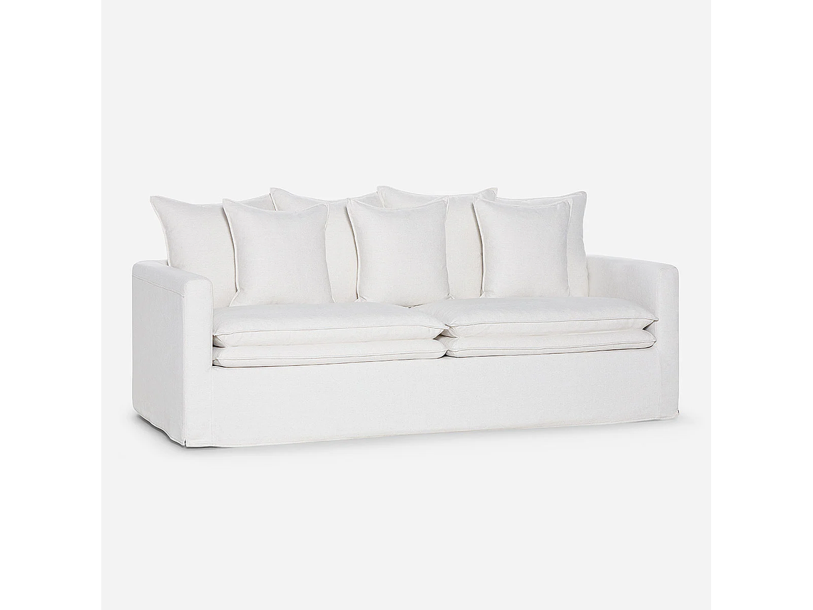 SOFÁ ROSEN 3 CUERPOS / TABLERO TERCIADO MARFIL GABON TELA 1