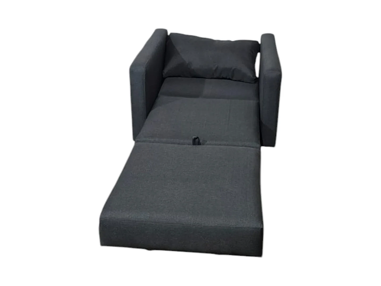 SOFA CAMA MULTIFUNCIONAL DE UN CUERPO LINO GRIS OSCURO 5
