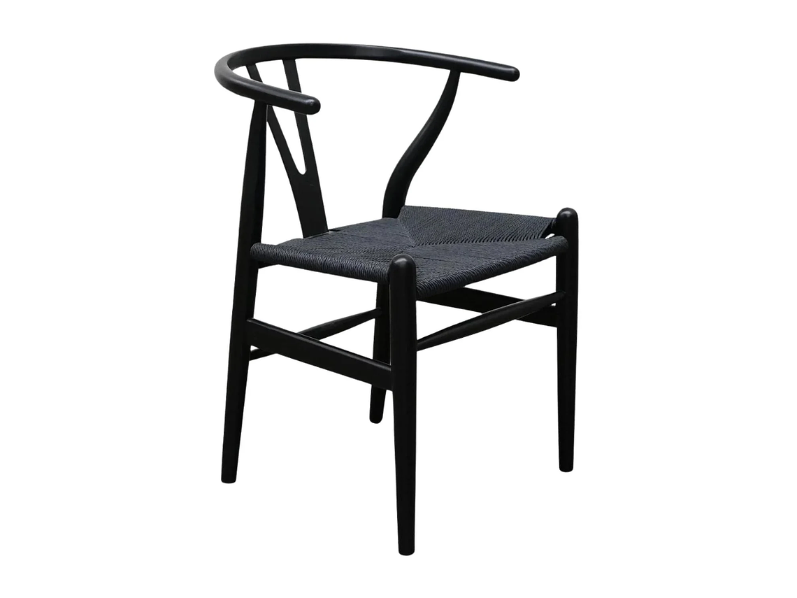 PACK PANDALINO NEGRO 2 SILLA WISHBONE NÓRDICA MADERA 2