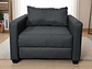 SOFA CAMA MULTIFUNCIONAL DE UN CUERPO LINO GRIS OSCURO - Miniatura 6