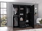 CLOSET TUHOME BARILOCHE ECO WENGUE 15 PUERTAS 2 CAJONES NEGRO - Miniatura 6