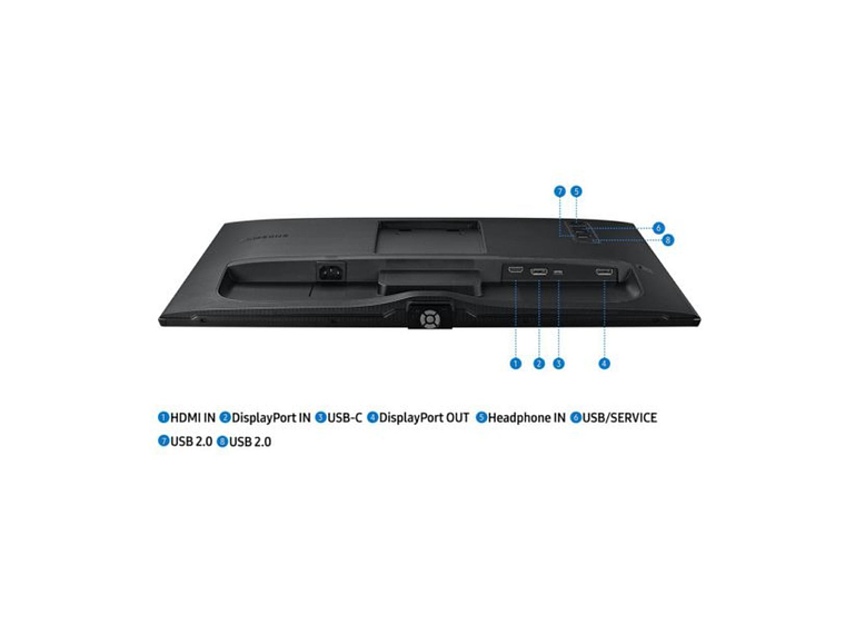 MONITOR PLANO SAMSUNG 24' QHD HDR10 75HZ HDMI NEGRO 2