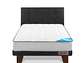 CAMA EUROPEA FLEX THERAPEDIC 1,5 PL + RESPALDO ROYAL NEGRO - Miniatura 2