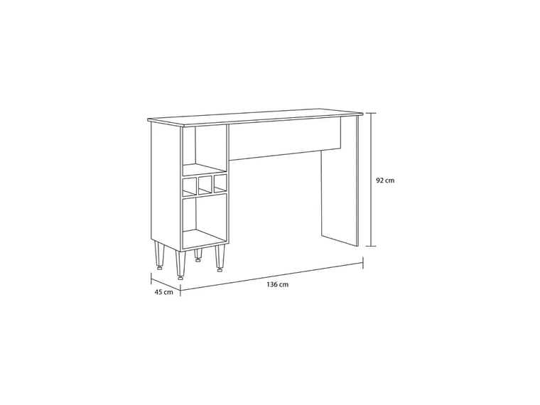 MESA COMEDOR IMPORTCLICK HOG.555 DIARIO 136X92X45 CM NEGRO MADERA 3