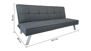 FUTÓN FOSTER GRIS OSCURO 167X76X80