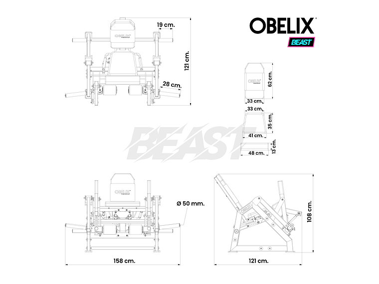 Extensión de Cuádriceps Iso Lateral Beast | Obelix 2