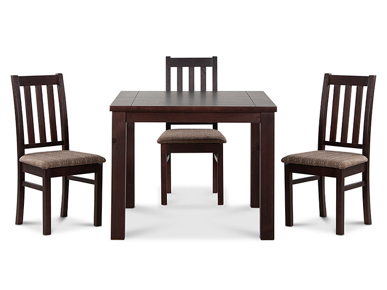 JUEGO DE COMEDOR CIC ÑUBLE 4 SILLAS CHOCOLATE CAFÉ 2