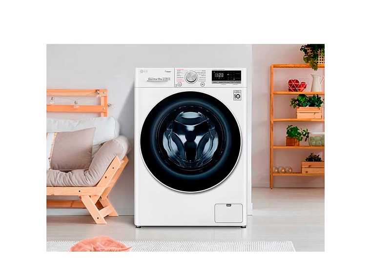 LAVADORA CARGA FRONTAL LG WM12WVC4S6 12KG BLANCO 8