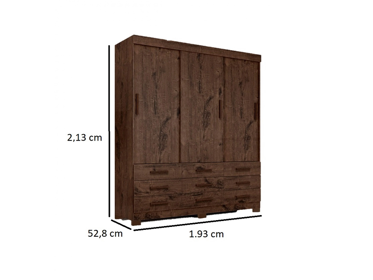 ROPERO TAHUARI MDF CAFÉ IDEALE PLUS 3