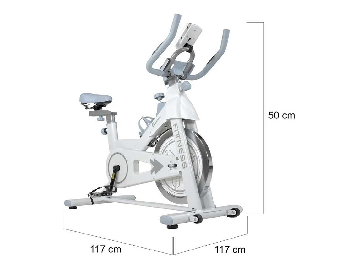 BICICLETA ESTÁTICA CENTURFIT MKZ-BICSPIN11BLA PRO CENTURIFIT SPINNING RUEDA INERCIA 11KG 2