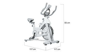 BICICLETA ESTÁTICA CENTURFIT MKZ-BICSPIN11BLA PRO CENTURIFIT SPINNING RUEDA INERCIA 11KG