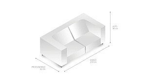 SOFÁ ROSEN VICENZA ZEVIO BL 3 CUERPOS CUERO