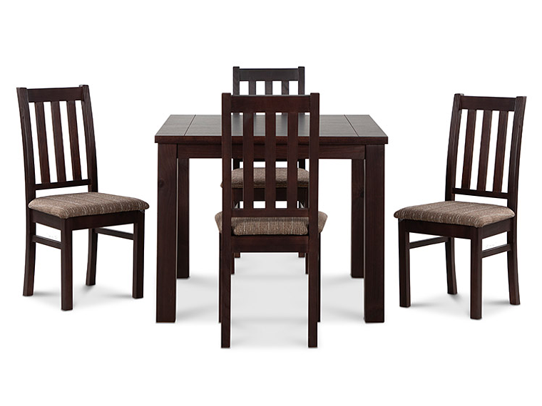 JUEGO DE COMEDOR CIC ÑUBLE 4 SILLAS CHOCOLATE CAFÉ 4