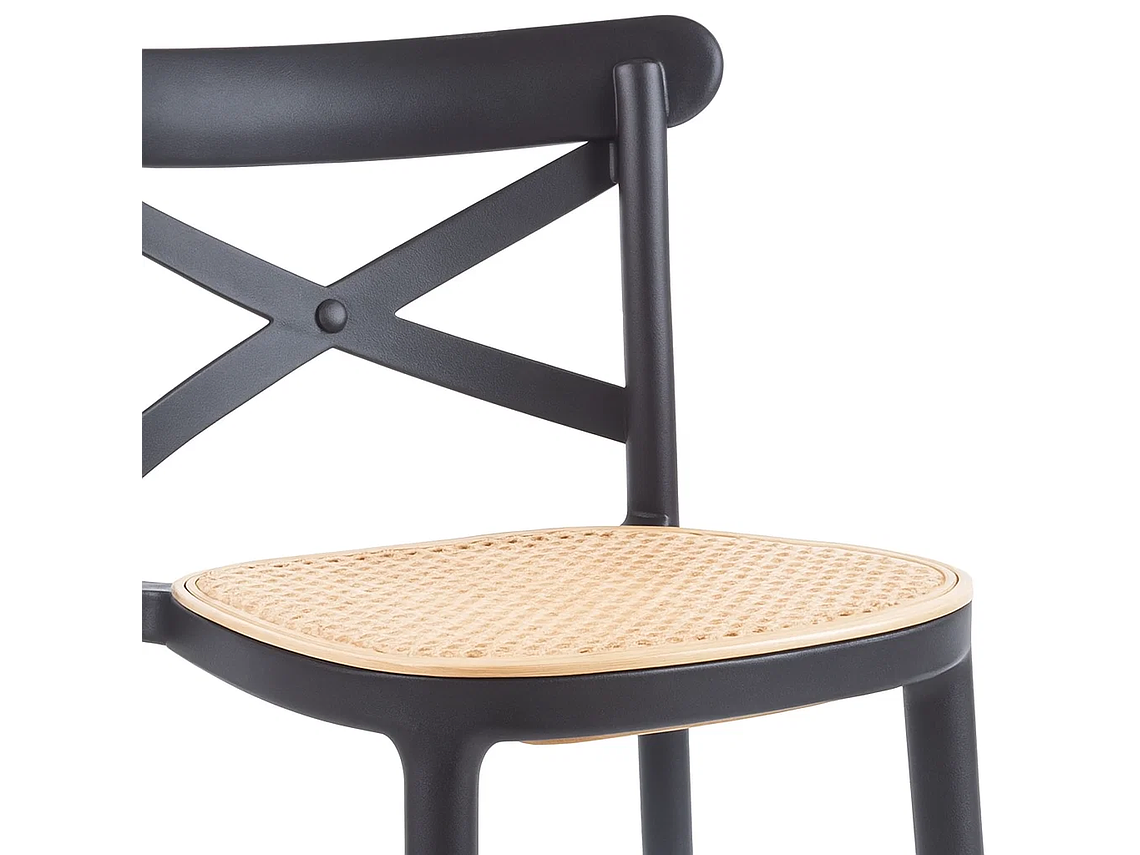 TABURETES KLIK MUEBLES CROSSBACK 1 CUERPO NEGROS PACK 4 DANUBIO 3