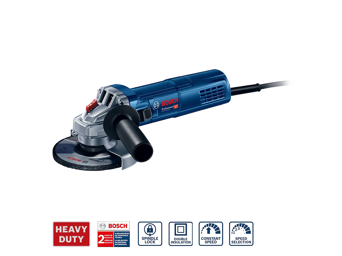 ESMERIL BOSCH ANGULAR 7' GWS 25-180 VULCANO 2500 W 8