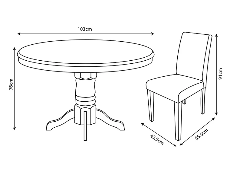 JUEGO DE COMEDOR ZOY HOME PHUKET 1+4 5