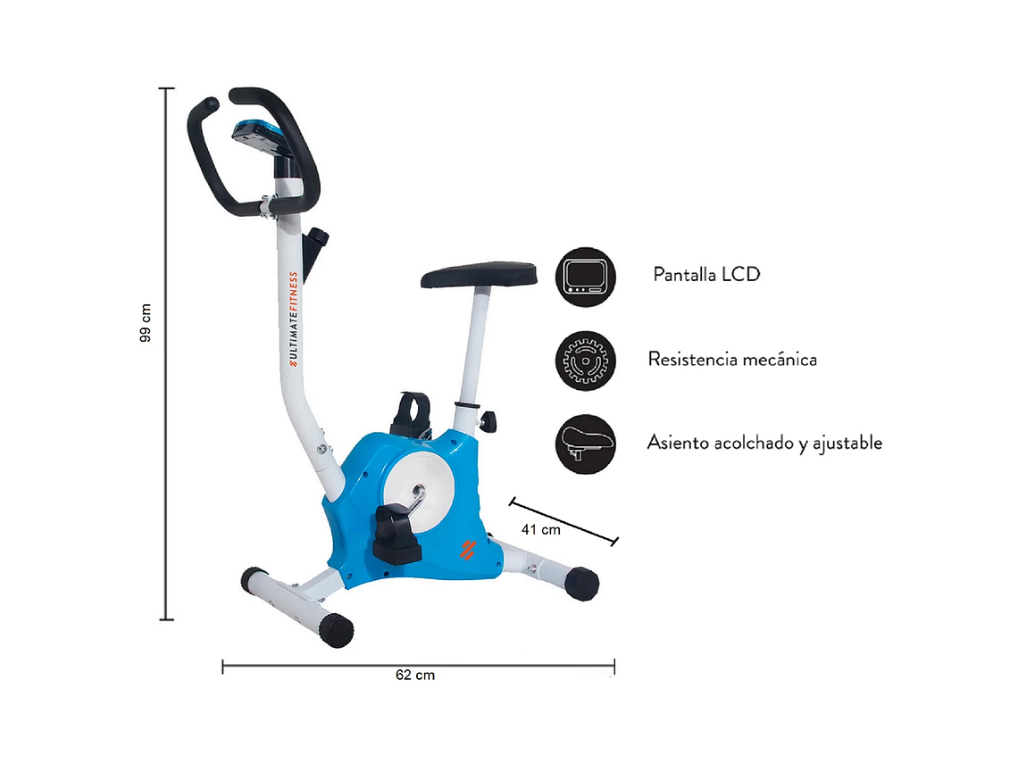 BICICLETA ESTÁTICA E10 CELESTE 4