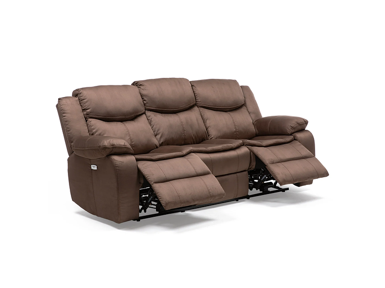 SILLÓN VYS SPA ELECTRABROWN 3 CUERPOS ACERO CAFE ELECTRA BROWN ELECTRICO + USB CELULAR 5