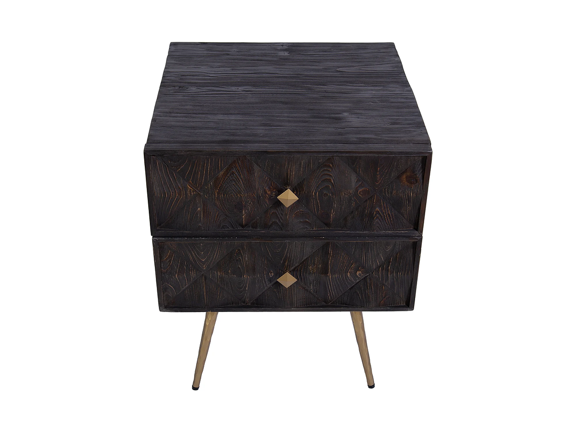 VELADOR DE MADERA COLOR CARBÓN 3