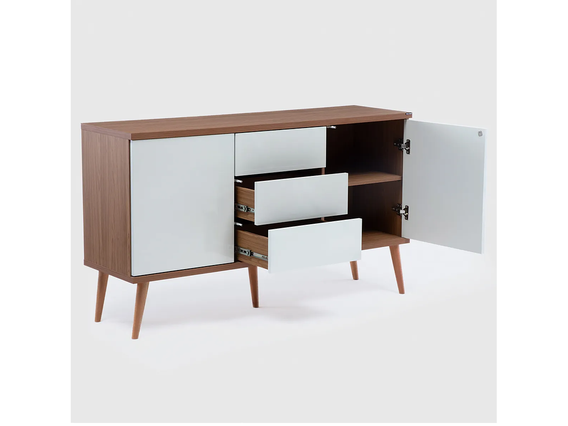 BUFFET ROCA BLANCO COPIHUE 2 PUERTAS 3 CAJONES CANELA 5