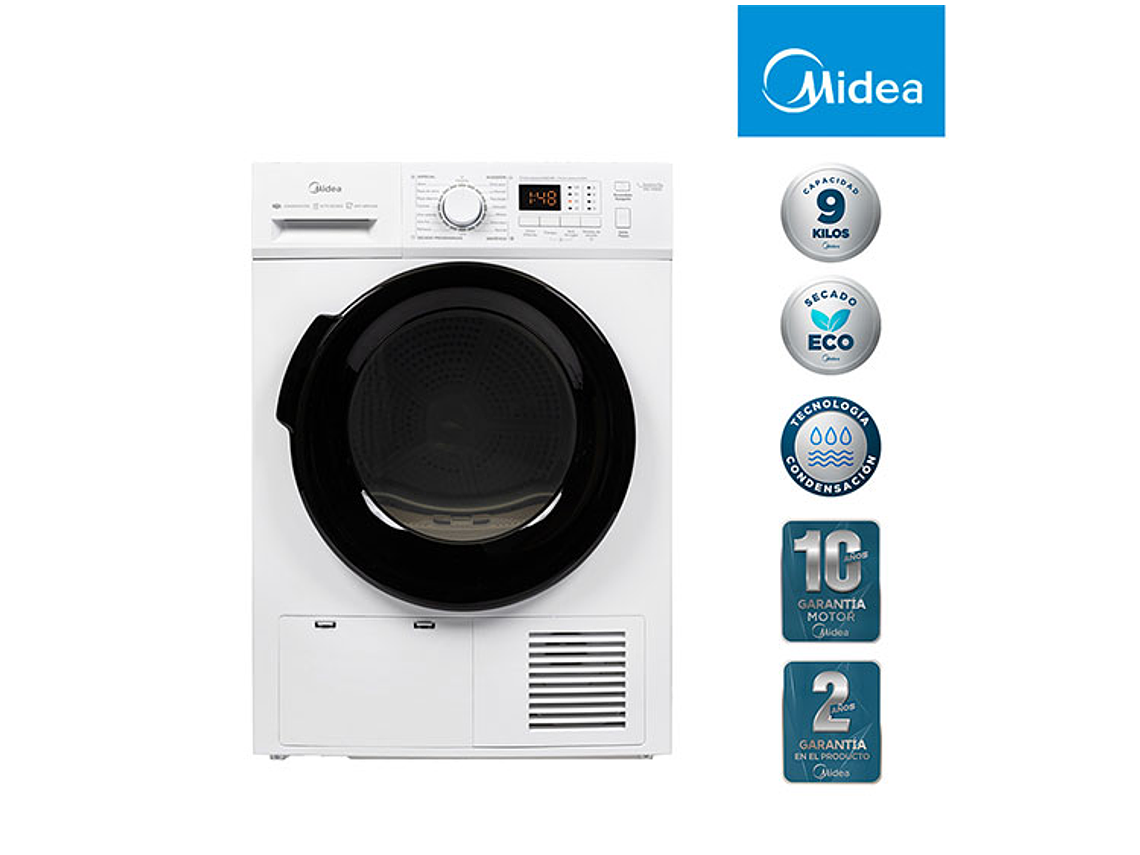 SECADORA DE ROPA POR CONDENSACION MIDEA MSC-90B08E 9KG BLANCO 4