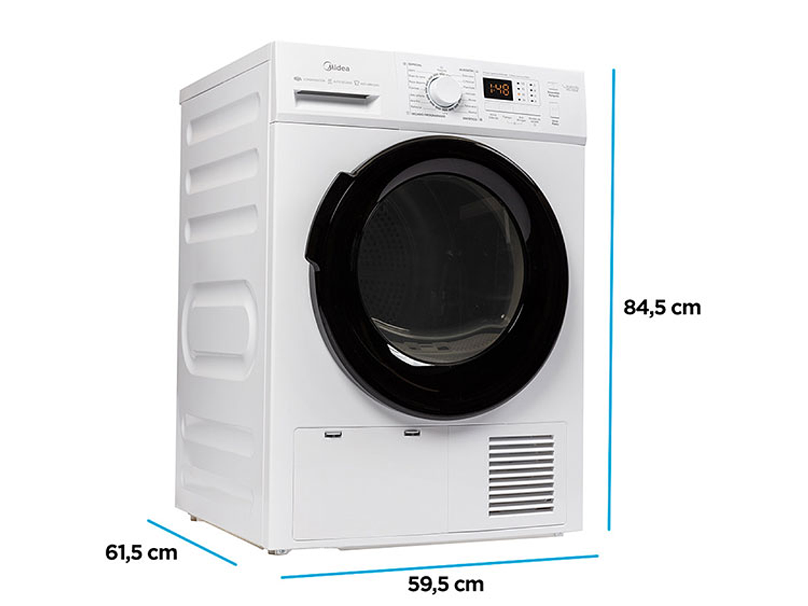 SECADORA DE ROPA POR CONDENSACION MIDEA MSC-90B08E 9KG BLANCO 5