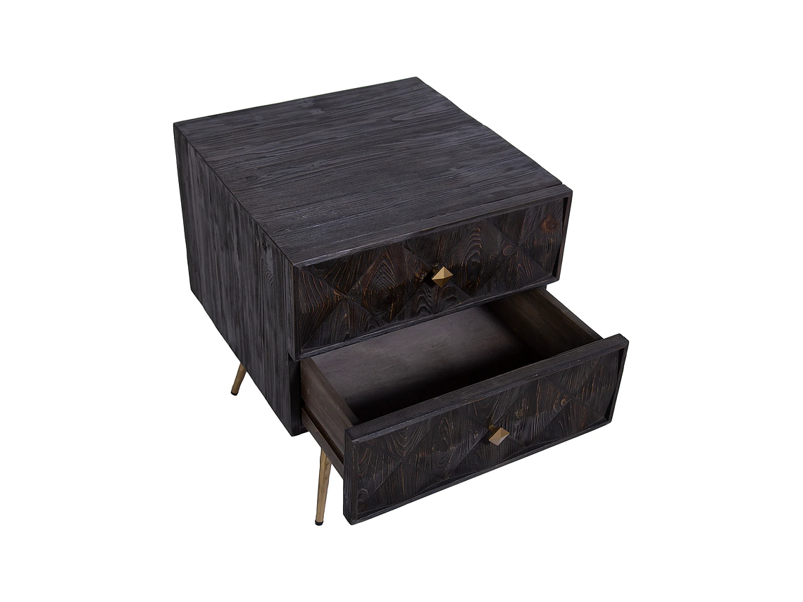 VELADOR DE MADERA COLOR CARBÓN 5