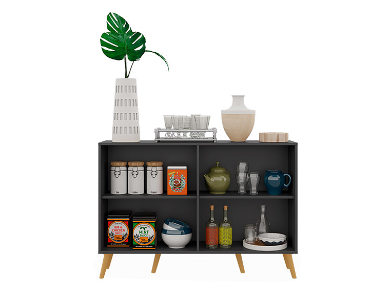 BUFFET BE DESIGN RETRO VIENA NEGRO 4P 1