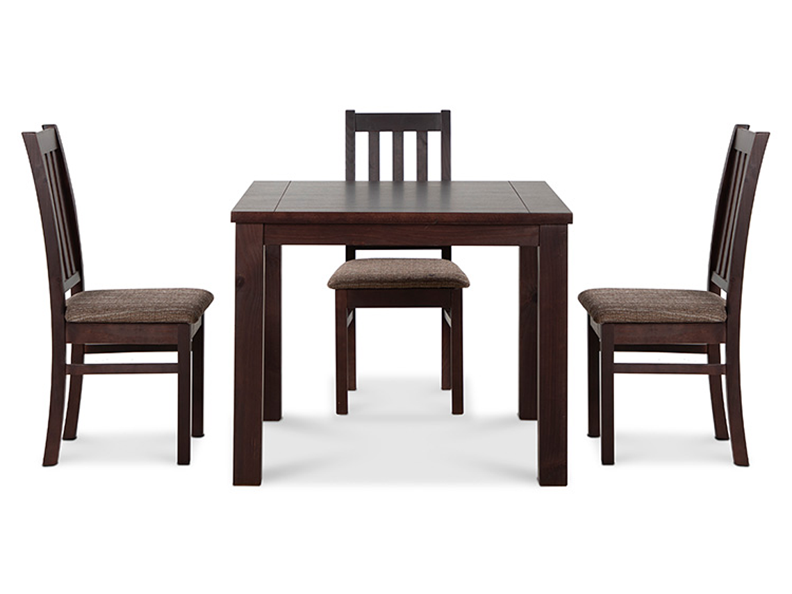 JUEGO DE COMEDOR CIC ÑUBLE 4 SILLAS CHOCOLATE CAFÉ 7