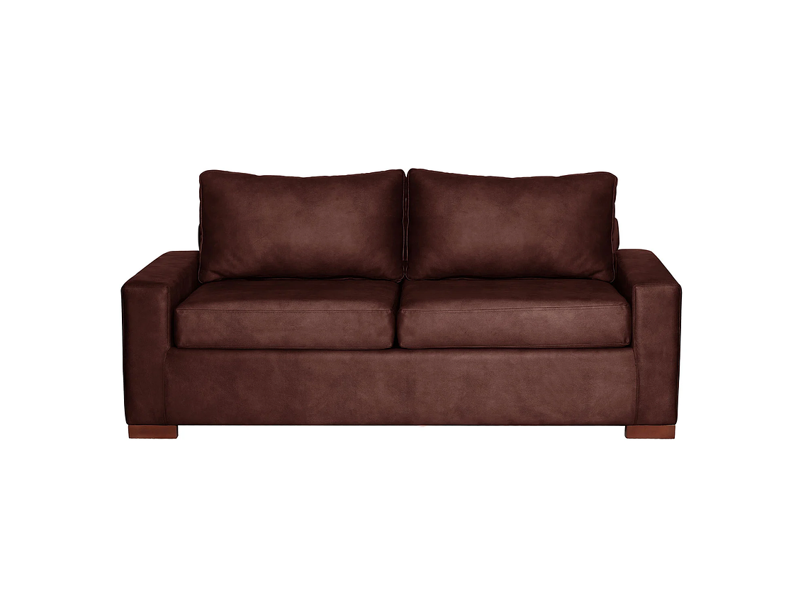SOFA CAMA LIVORNO 2PL CUERO KENTUCKY CAFÉ MORO 1