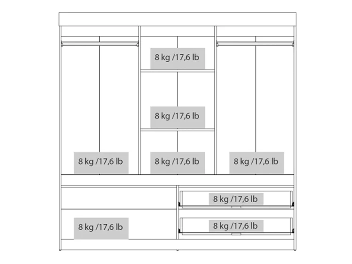  CLOSET TUHOME ALLEGRO 5P 2C CAFÉ 2