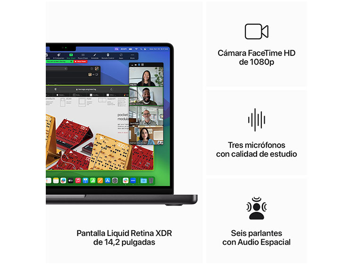 MACBOOK PRO M3 MAX (CPU 14NUC Y GPU 30NUC) 36 GB RAM 1 TB SSD 14.2