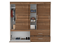  CLOSET TUHOME ALLEGRO 5P 2C CAFÉ - Miniatura 3