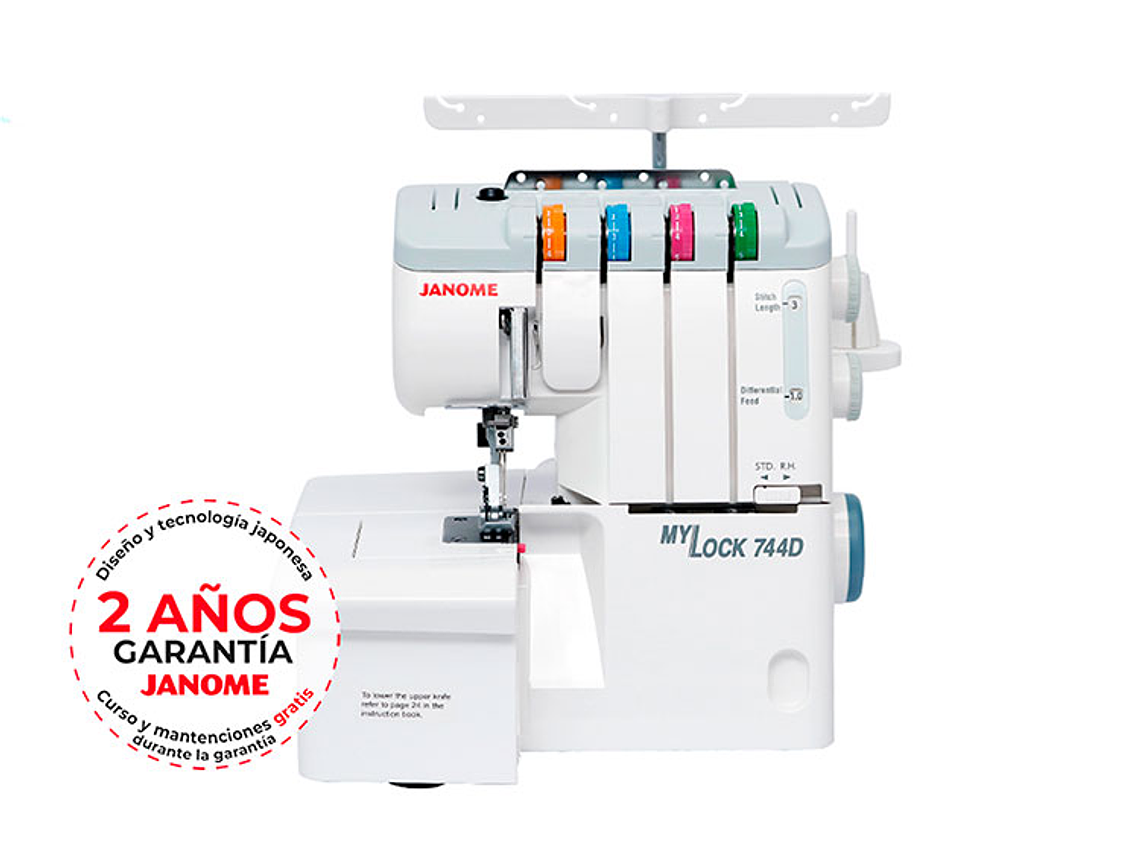 MAQUINA OVERLOCK JANOME MYLOCK 744D 6