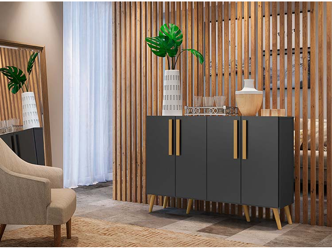BUFFET BE DESIGN RETRO VIENA NEGRO 4P 5