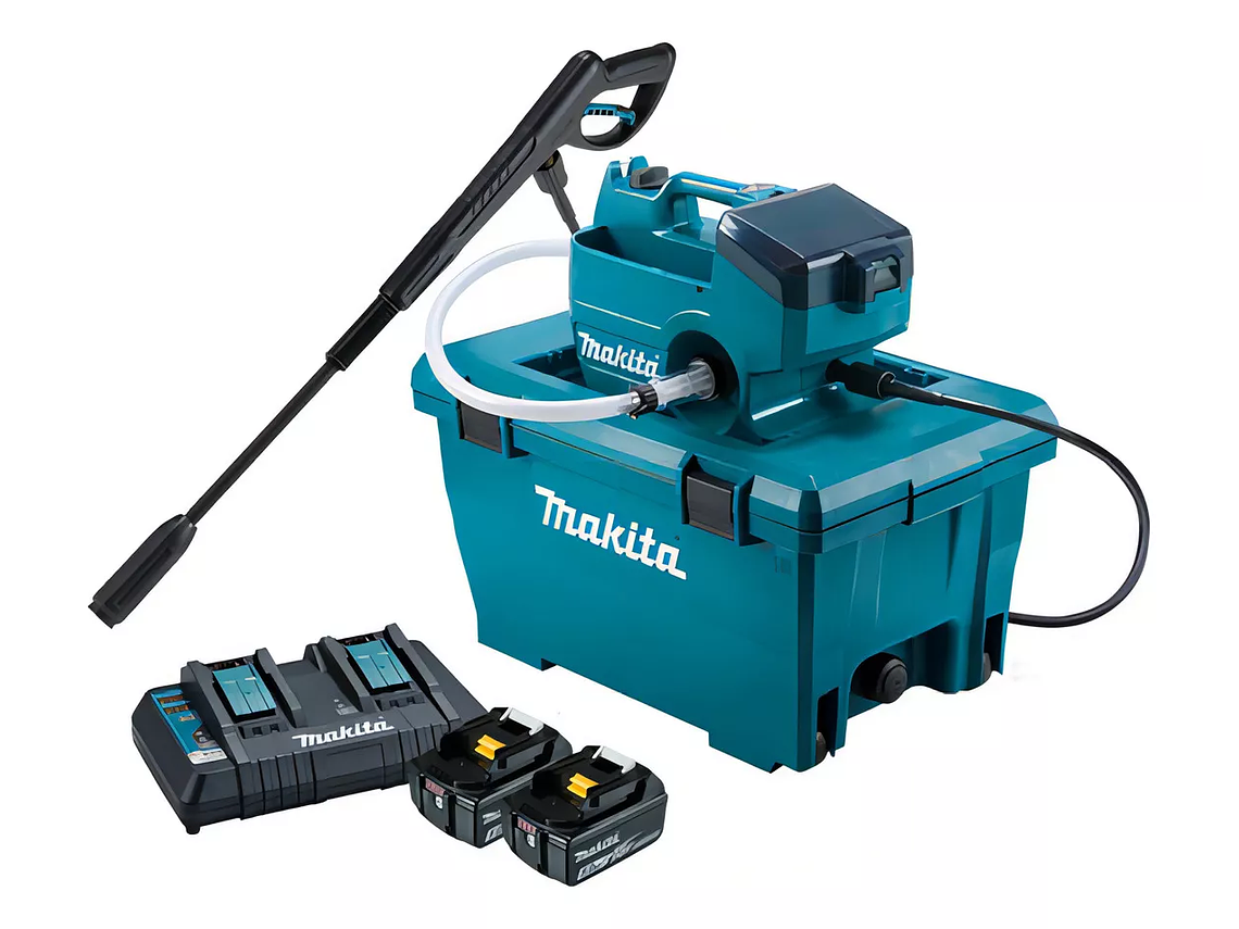 HIDROLAVADORA INALÁMBRICA MAKITA DHW080PT2 CON 2 BATERIAS COLOR AZUL PETRÓLEO 2