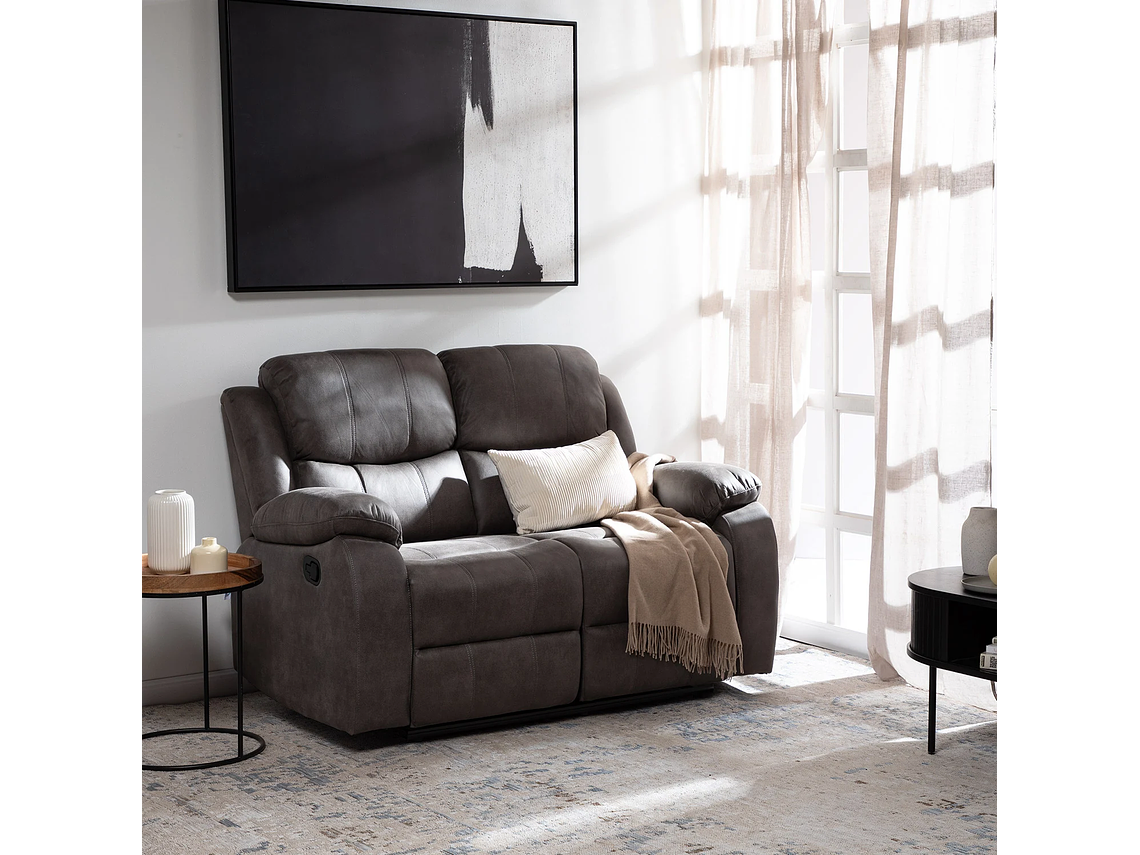 SOFÁ VYS SPA 2 CUERPOS ACERO GRIS RECLINABLE ISABEL GREY 7