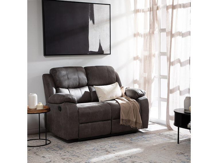 SOFÁ VYS SPA 2 CUERPOS ACERO GRIS RECLINABLE ISABEL GREY 7