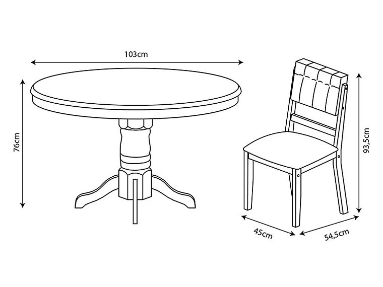 JUEGO DE COMEDOR ZOY HOME RODAS 1+4 4