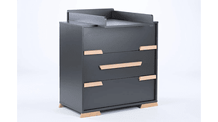 CÓMODA DREWEX D4167 Y MUDADOR LEO CAFÉ CLARO