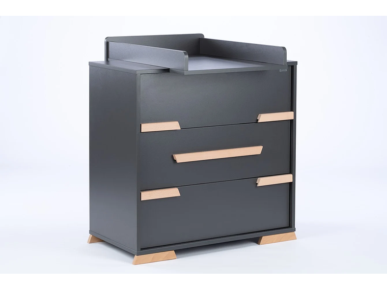 CÓMODA DREWEX D4167 Y MUDADOR LEO CAFÉ CLARO 1