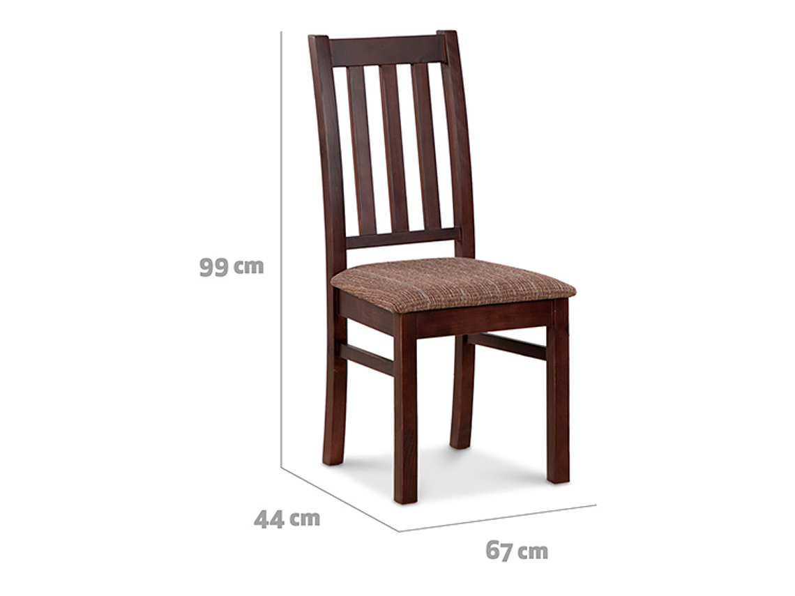 JUEGO DE COMEDOR CIC ÑUBLE 4 SILLAS CHOCOLATE CAFÉ 10