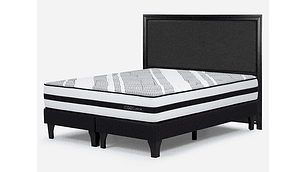 JUEGO DE DORMITORIO ROSEN CAMA EUROPEA DRIVEN SÚPER KING GRAFITO + RESPALDO NOLITA