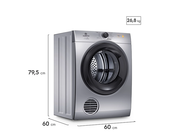 SECADOR ROPA MADEMSA 9KG SECADO AUTOMÁTICO 9D BZG GRIS 5