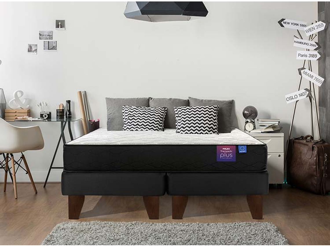 CAMA EUROPEA FLEX FLAT THERAPEDIC PLUS 1.5 PLAZAS 6