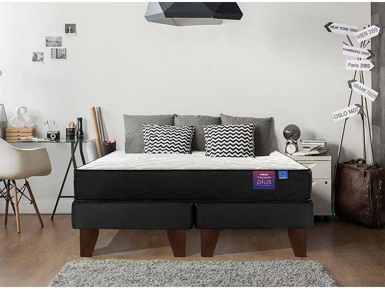 CAMA EUROPEA FLEX FLAT THERAPEDIC PLUS 1.5 PLAZAS 6