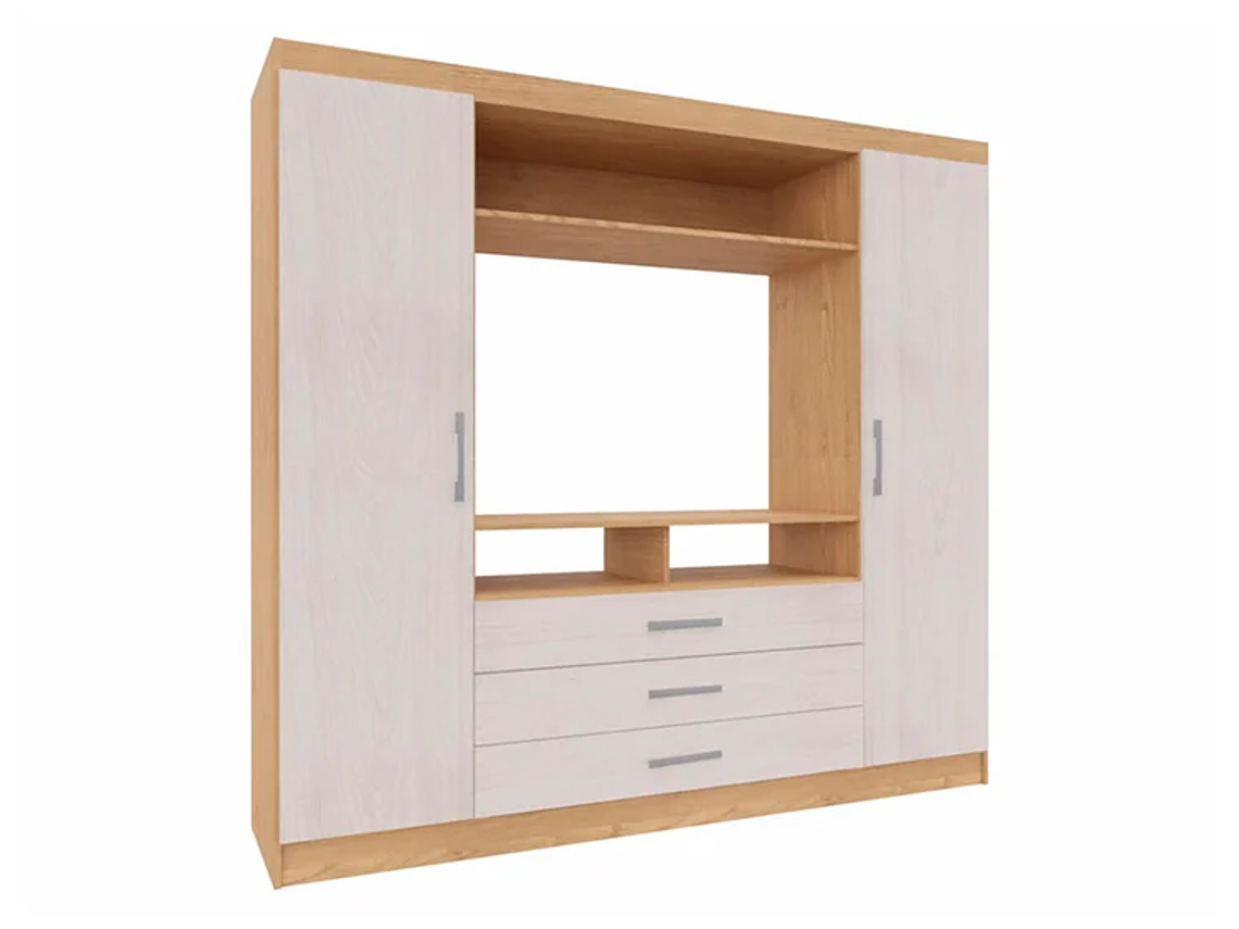 CLOSET YARDAS G584 CARVALLE ASPEN 2 PUERTAS 3 CAJONES BLANCO 1