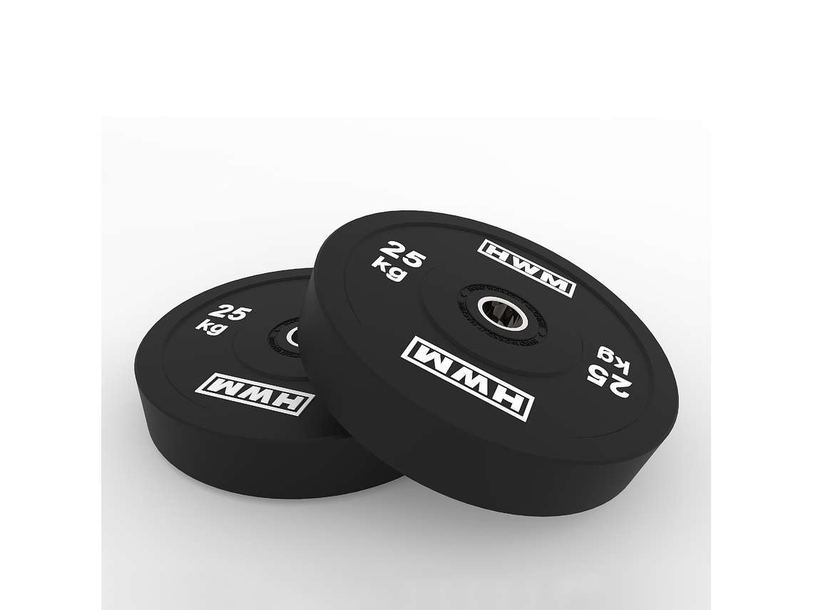 Par Bumper Plates Classic Black 25kg | HWM® 3