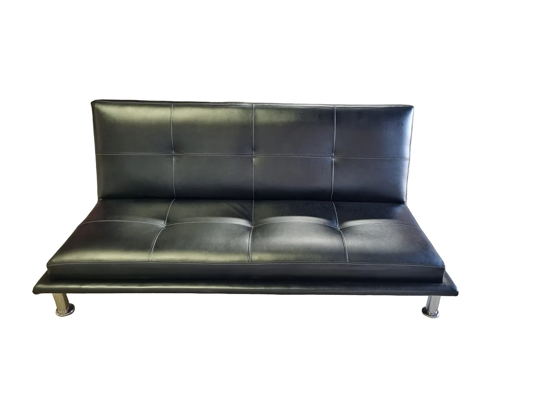 SOFÁ DISEÑOS VALESTRINI NEGRO CAMA ECOCUERO 1