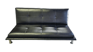 SOFÁ DISEÑOS VALESTRINI NEGRO CAMA ECOCUERO